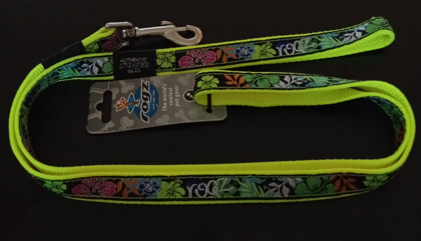 Rogz Dog Fixed Lead - Dayglo Floral