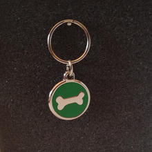 Deluxe Small Bone Dog/Cat Id Tag - Green