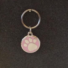 Deluxe Small Paw Print Dog/Cat Id Tag - Pink