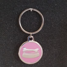 Deluxe Large Bowl Dog Id Tag - Pink