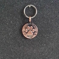 Vintage Copper Paw Pet Charm