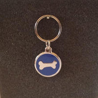 Deluxe Small Bone Dog/Cat Id Tag - Blue