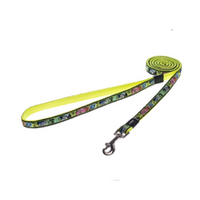 Rogz Dog Fixed Lead - Dayglo Floral