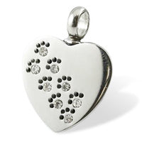 Paws To Heaven Heart - Cremation Pendant