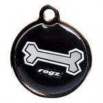 Rogz Black Bones - Large Dog Id Tag