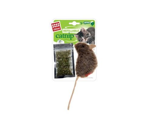 GiGwi Refillable Catnip Teabag Mouse