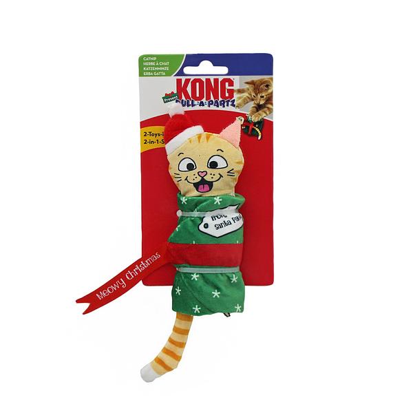 Kong Holiday Cat Pull-A-Partz Present - Cat Toy